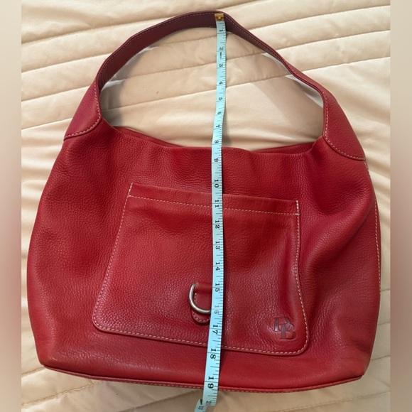 Dooney & Bourke Red Leather Hobo Bag with Sleek Design - Picture 13 of 15